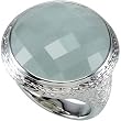 Genuine Aquamarine Fashion Ring Sparkling Sterling Silver Size 7