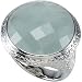 Genuine Aquamarine Fashion Ring Sparkling Sterling Silver Size 7