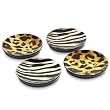 Wild Spirits Ceramic Glass Topper - Set of 4
