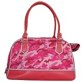 doggie carrier purses-Camouflage Pet Carrier - Pink