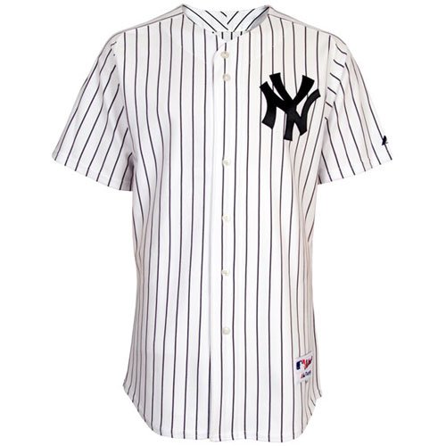 MLB Men's New York Yankees Mariano Rivera Six Button Authentic Home Jersey (Wht/Nvy Pinstrps, 48/X-Large)