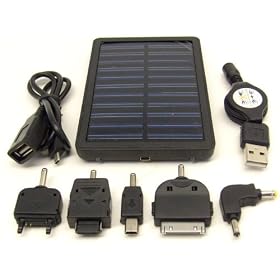 Portable Hybrid Solar Charger for Blackberry, iPhone, Nokia, etc
