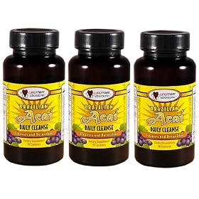 Life Smart Labs Brazilian Acai Daily Cleanse- 270 caps, 3 Months Colon Cleanse, energize, Detox weight loss with 1 Billion Probiotics Lactobacillus Acidophilus