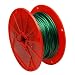 Galvanized Steel Wire Rope on Reel, Vinyl Coated, 1x7 Strand, Green, 1/16" Bare OD, 1/8" Coated OD, 250' Length, 28 lbs Breaking Strength
