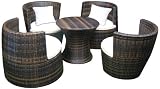 Deeco DM-GV-503 Art-Deck-Oh Geo Vase Interlocking All Weather Wicker Furniture Set