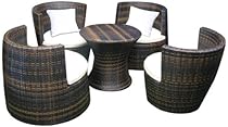 Hot Sale Deeco DM-GV-503 Art-Deck-Oh Geo Vase Interlocking All Weather Wicker Furniture Set