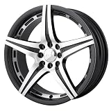 MPW Series MP106 Black with Machined Face - 18 x 7.5 Inch Wheel