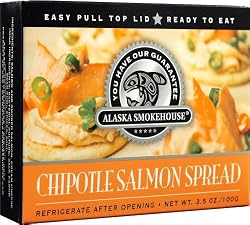 Alaska Smokehouse Chipotle Salmon Spread Serving  Design, 3.5 Ounce Boxes (Pack of 6)