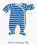 Blue Striped Footed Romper
