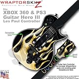 Metal Flames Yellow WraptorSkinz Skin fits XBOX 360 & PS3 Guitar Hero III L ....