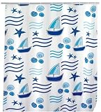 Kitchen & Housewares : Wenko Shower Curtain 120x200 Boating, Textile