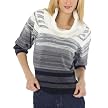 Mossimo&reg; Black: Cowl Neck Sweater - Grey Stripe