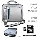 Blue Silver Travel Smart Carrying Case with Optional Adjustable Shoulder Strap // Airport Check-Point-Friendly // For Toshiba Portégé R705 Notebook 13.3 Inch Screen Portege + Includes a 4GB Micro SD Card with SD Adaptor