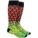 adidas Metro 4 Soccer Socks (1-Pair), Black/Solar Red/Semi Solar Slime/Solar Green Print, Medium