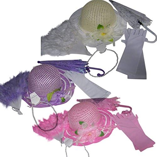 Girl's Tea Party Dress Up Costume Set (15pc) in a set of 3 colors