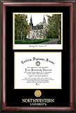 Northwestern University Gold Embossed Diploma Frame with Lithograph