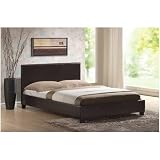 HARVARD BROWN FAUX LEATHER DOUBLE BED 4’6