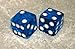 Blue Transparent Dice Pair