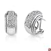 Starlet Sophistication: Sterling Silver Celebrity Style Hoop Earrings with CZ Diamonds