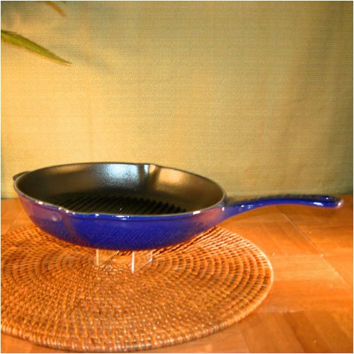 French Home Blue Round Grill Pan