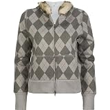 Apparel : FULL TILT Argyle Womens Hoodie - Grey