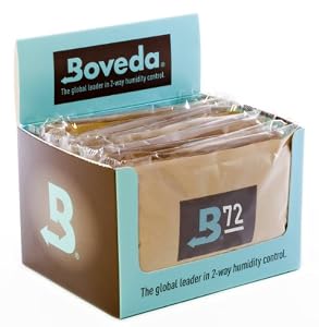 Boveda 72-Percent RH Retail Cube Humidifier/Dehumidifier, 60gm - Pack of 12