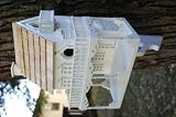 New Home Bazaar Inc. Seaside Cottage 2-Story Birdhouse Has 2 Separate Nest Boxes