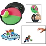 Toy CubbyVelcro ball Paddle Catch and Toss Game Set- 7" Handheld Stick Disc - 1 Set