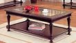 Traditional Style Coffee Table in Cappuccino Finish