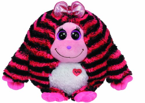 TY INC Monstaz Zoey Pink with Black Stripes 12