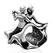 A Couple of Lover Dance Charm Antique 925 Sterling Silver Beads fit Women Charms Bracelets (P)