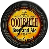 COOLBAUGH 'S Beer and Ale Cascading Pub Wall Clock
