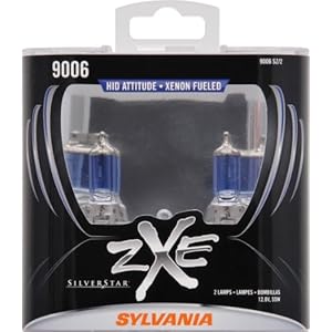 Sylvania 9006 SilverStar zXe High Performance Headlight Bulbs (Low-Beam) Pack of 2