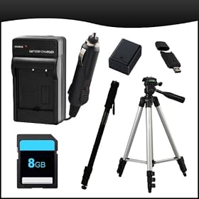 Olympus OM-D E-M5 Digital Camera Accessory Pack includes (Battery + Charger + 8GB SD + Monopod + Tripod + SD Card Reader)