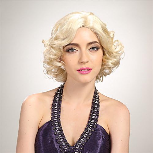 Classic Blonde Marilyn Monroe Costume Wig - Women's Sexy Short Curly Wavy Wig