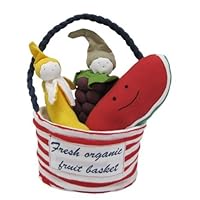 Made And Stuffed With 100% Organic Cotton. - 100% Organic Cotton Stuffed Multi Fruit Tote--Fresh Organic Fruit Basket
