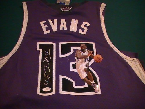 TYREKE EVANS, SIGNED AUTOGRAPHED SACRAMENTO KINGS JERSEY W/COA & HOLOGRAM JSA