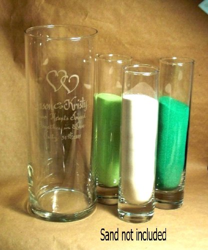 Personalized Wedding Unity Sand Ceremony 4pc / Cyl