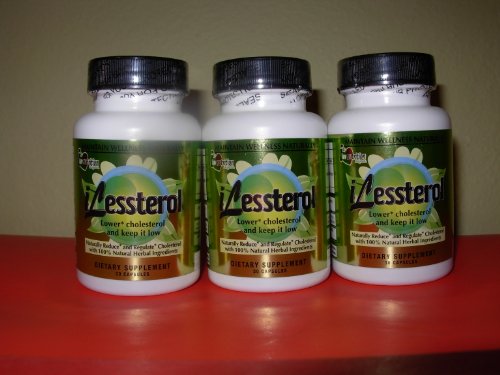 iLessterol Cholesterol Formula 3/30 Capsules - Value Pack - 3 Pack. Lower Cholesterol And Keep It Low. Helps To Remove Excess Body Fat In The Digestive System.
