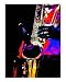 Saxist Touch Stretched Canvas Poster Print