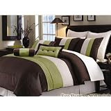 12 PC. MODERN BED IN A BAG OVERSIZED, OVERSTUFFED COMFORTER SET W  MATCHING PILLOWS AND... by 
