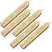 Yoption Sealing Wax Sticks with Wicks Antique Fire Manuscript Sealing Wax for Wax Seal Stamp (Light Golden)