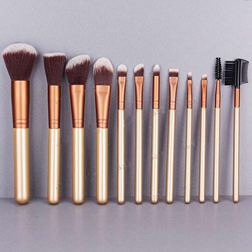 XX Shop 12pcs Professional Makeup Brush Set Cosmetic Brushes Kit Makeup Tool (Gold)