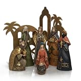 Elements 7-Piece 12-Inch Sentiment Nativity with Backdrop