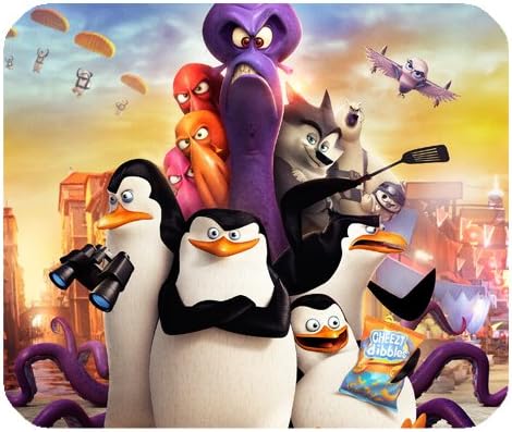Penguins Of Madagascar Movie Mousepad Personalized Custom Mouse Pad Oblong Shaped In 9.84"X7.87" Gaming Mouse Pad/Mat