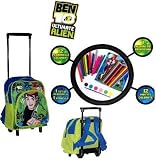 Ben 10 Ultimate Alien 2 in 1 Mini Backpack & Wheeled Trolley Bag with Colouring Stationery Set