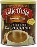 Caffe D'Vita Amaretto Instant Cappuccino, 16-Ounce Canisters (Pack of 6)