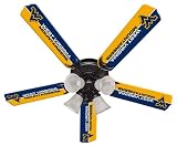West Virginia Mountaineers College 52 Ceiling Fan w/five blades & light kit (NEW!)