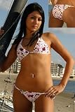 Halter Top & Brazilian Tie Bikini (Polka Dot) Bikini