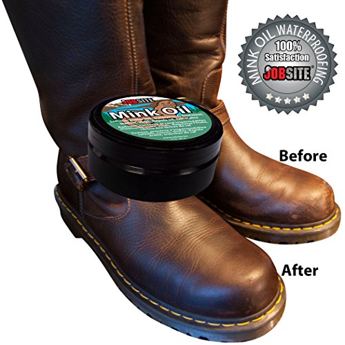 JobSite Premium Mink Oil Leather Waterproof Paste Softens, Preserves